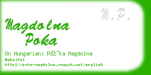 magdolna poka business card